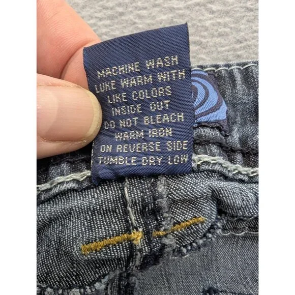 Angels Jeans Juniors 13 Blue Dark Wash Low Rise Skinny Stretch Embroidered - Picture 14 of 14